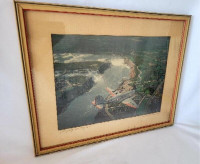 VINTAGE AMERICAN AIRLINES "FLAGSHIP OVER NIAGARA" PRINT