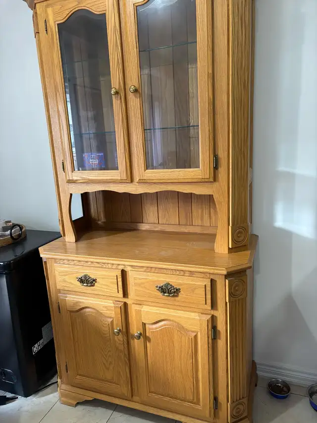 Oak China Cabinet63735878363907120