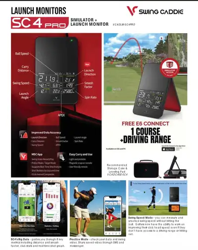 SC 4 Pro Launch Monitor , View more