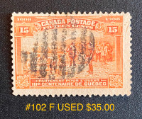 Canadian stamp #102 F used