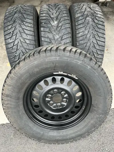 Pictures 1&2-Habilead Ice Max RW 506, 265/65R17 winters on rims can be studded. Only used two winter...