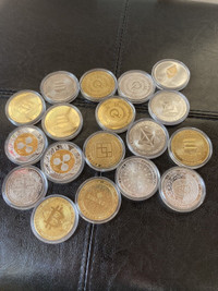 Bitcoin XRP ETH SOL DOT Crypto Commemorative Coins