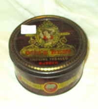 VTG "EMPTY" DILL'S BEST SMOKING TOBACCO RUBBED Tin