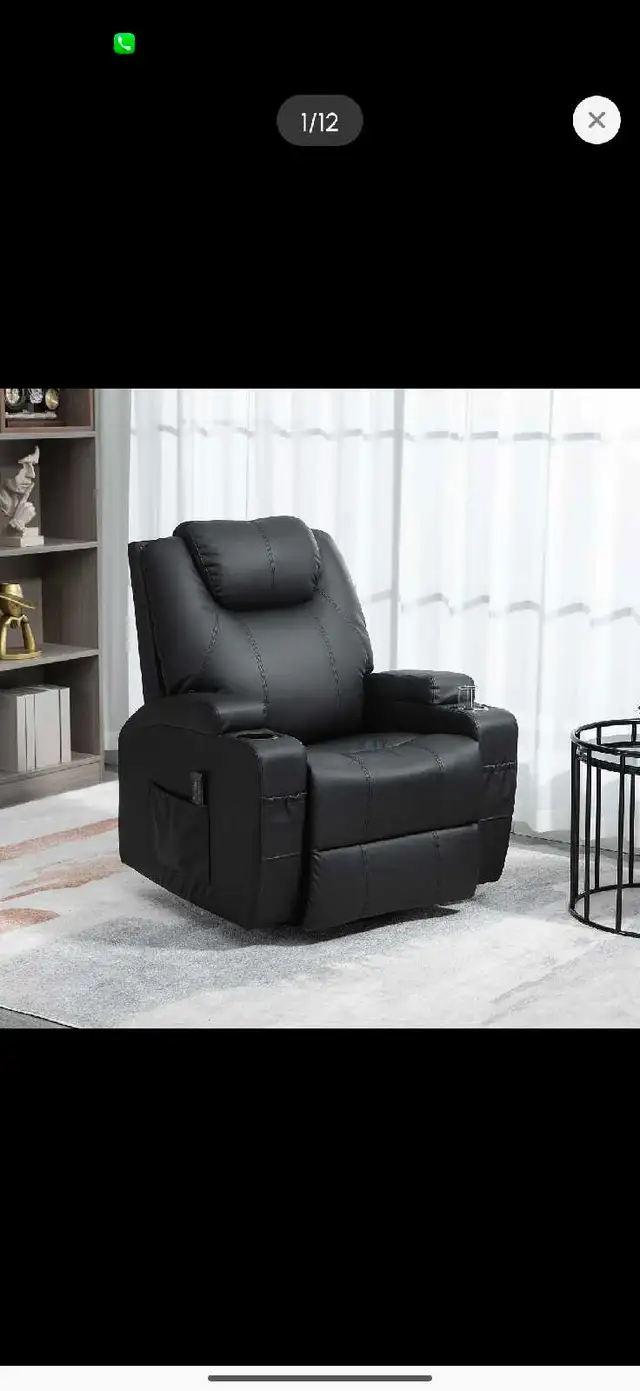 Massage Recliner Chair, Swivel Nursery Rocker Chair in Chairs & Recliners in Markham / York Region - Image 9