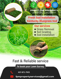fresh sod delivery and installation services in Scarborough