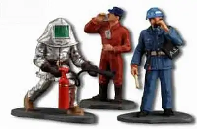 Wm Britain Set 17220 - G.I. Joe Airforce - Crash Crewman, Action Pilot, and Air Security, from the '...