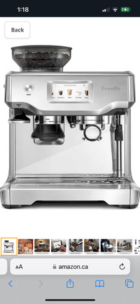 New Breville The Barista Touch Espresso Machine, BES880BSS, Brus