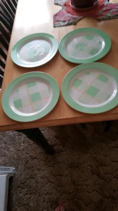 4 Melmac Plates, View more