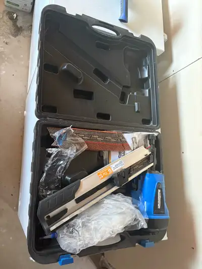 Master craft air nailer … used for one job and then put back in the case they are on sale right now...