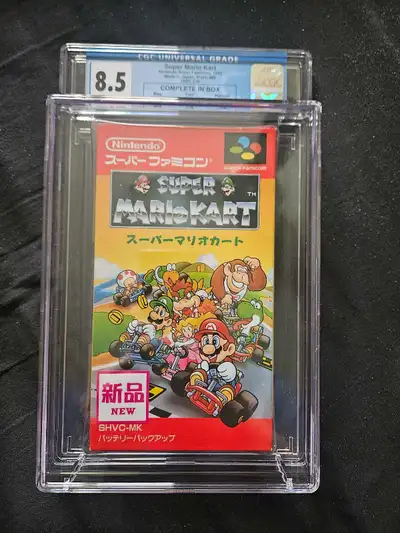 Super Mario Kart Nintendo Super Famicom CGC 8.5 COMPLETE IN, View more
