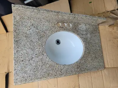 31'' x19.5" Granite Vanity Top with Sink, View more