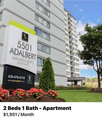Lease Transfer apartment 4 1/2 cote saint Luc