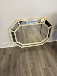 Mirror with bamboo look frame