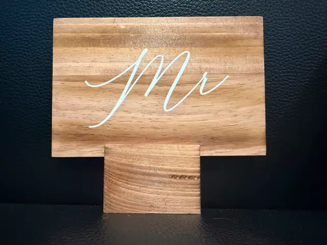 Wooden "Mr & Mr" Signs - $5 Each / $10 Total62864366048641121