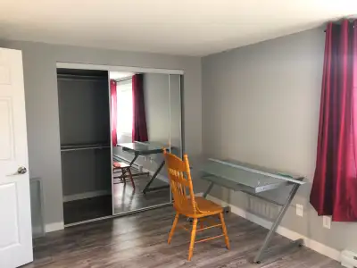 A very big nicely renovated furnished room. There is a double bed with 2 nightstands, a desk; a clos...