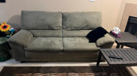 Fabric sofa and loveseat set. Contemporary design.