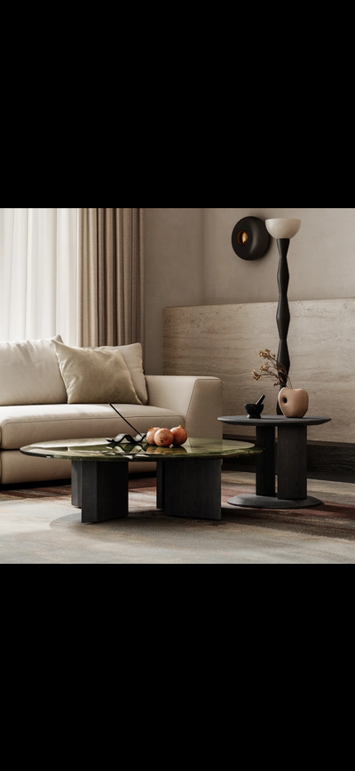 Modern Nesting Coffee Table Set (Green & Black) – Minimalist, View more
