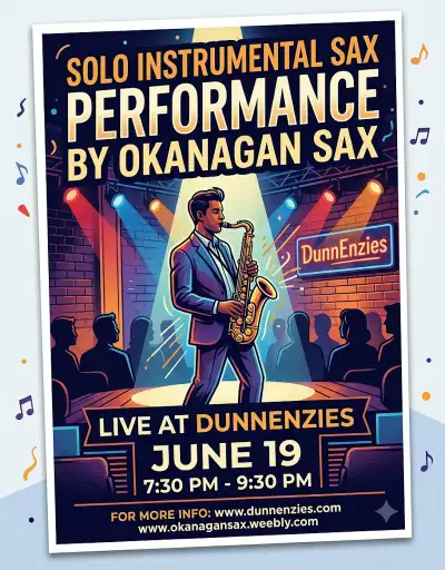 Okanagan Sax - Live Show at DunnEnzies (Mission), View more