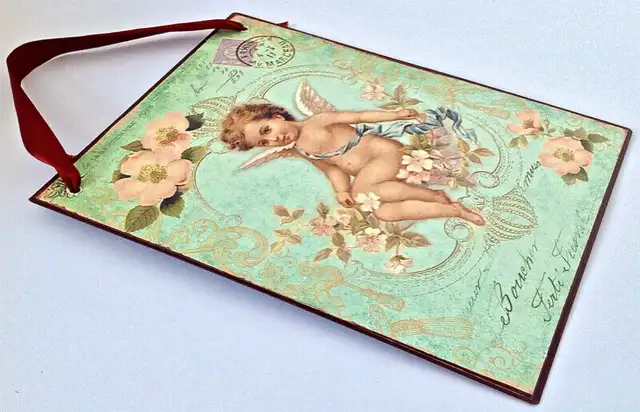 Collection. Decoration. Tin poster. Postcard. Angel63417636241281122