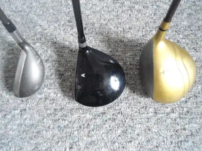 THREE LEFT HANDED GOLF CLUBS, View more