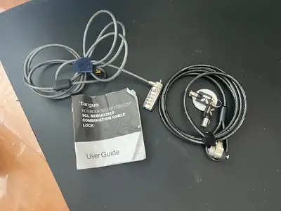 2 laptop locks - Kensington key & Targus combination lock $1 ea, View more