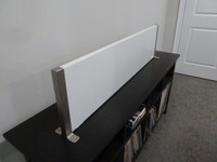 Ikea White 48" shelf with metal mounting brackets