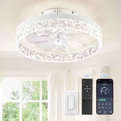 ZMISHIBO Ceiling Fans with Lights, Low Profile Ceiling Fan, View more