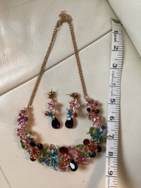 Colourful Necklace & Earrings