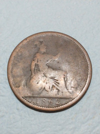 1862 UK Victoria penny KM #749