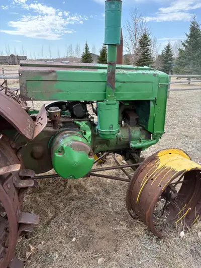I have for sale an old John Deere D. Not stuck. Not complete.