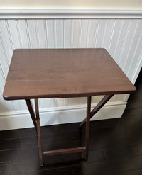 Wood side table/tv table - folding 
