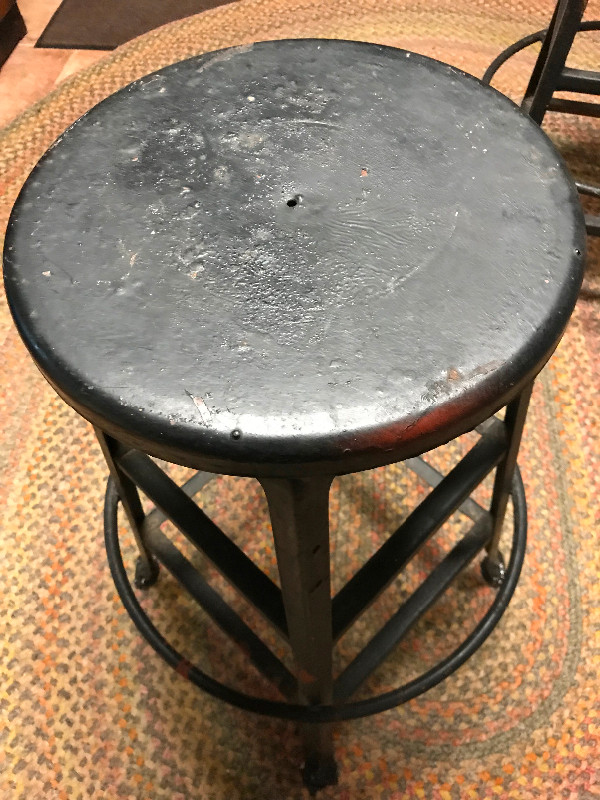 Vintage industrial all steel bar stools in Chairs & Recliners in Oakville / Halton Region - Image 2