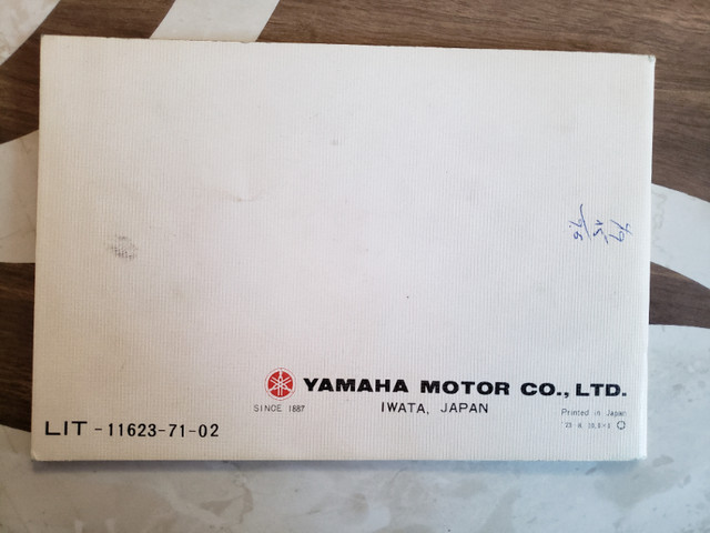 Yamaha TX500A Owner's Manual, 1973 edition English, 371-28199-11 in Motorcycle Parts & Accessories in Winnipeg - Image 2