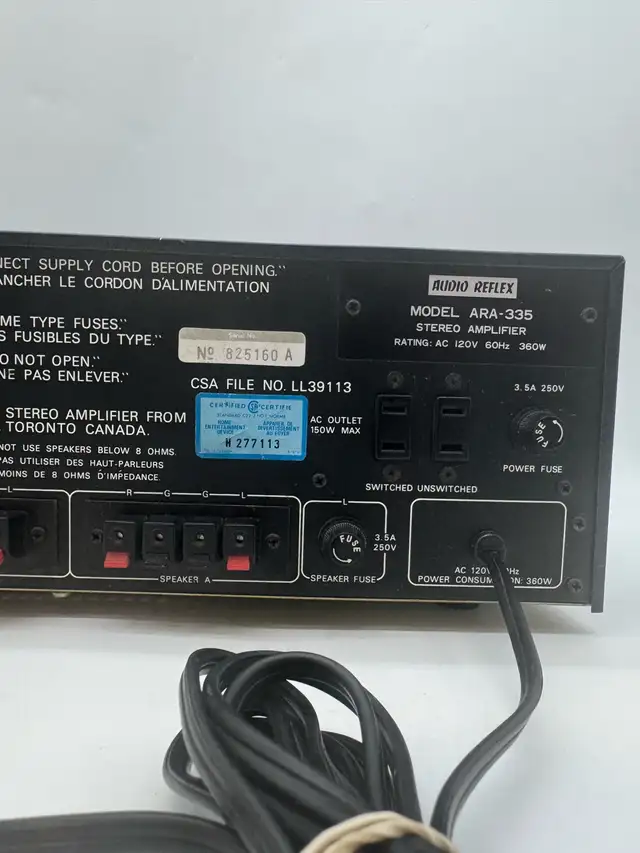 Audio Reflex ARA-335 Stereo Amplifier in Stereo Systems & Home Theatre in City of Toronto - Image 8