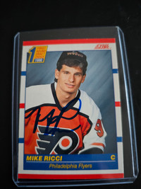 Mike ricci rookie autograph card 
