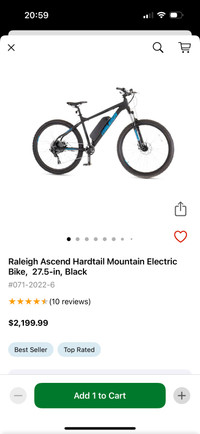 Raleigh Ascend Hardtail mountain electric bike ebike 