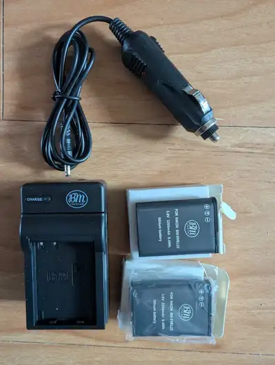 2 Pack of EN-EL23 Batteries and Battery Charger for Nikon Coolpi, View more