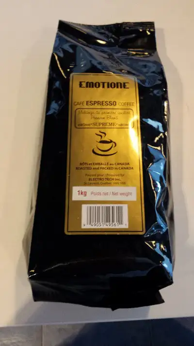 Café Espresso Arome Supreme Noir Mélange Première Qualité 1KG