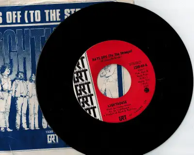 LIGHTHOUSE 45 record w/ Pic Sleeve HATS OFF TO THE STRANGER 70s, View more