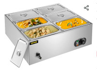 Vevor 6pan (32 Qt large capacity) commercial food warmer