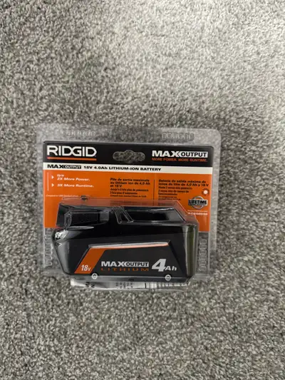 RIDGID 18V MAX Output Lithium-Ion 4.0 Ah Battery, View more