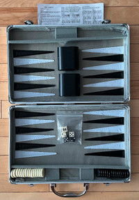Backgammon (jeu de jacquet) dans mallette aluminium!