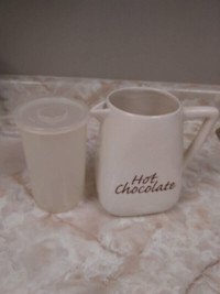 Hot chocolate ceramic pitcher