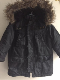 H & M Girl Hooded Waterproof Jacket Winter Warm Coat size 2y