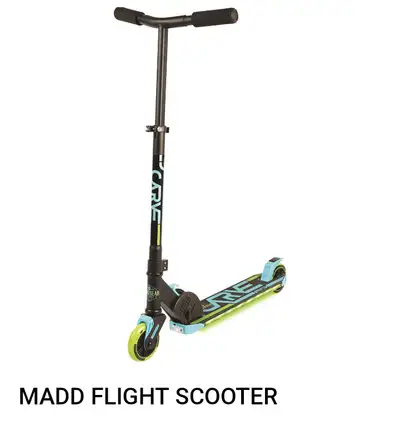 Brand New Never Used Still in Packaging..The Madd Gear Carve Flight Light-Up Alloy Folding Kick Scoo...