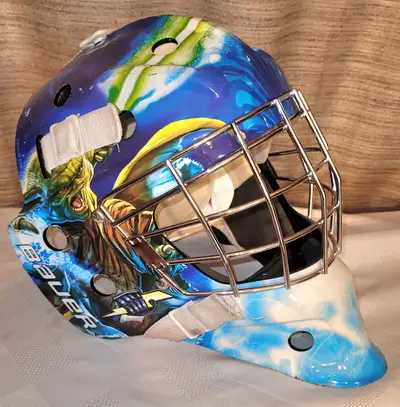 Star Wars full paint goalie mask / New Team Canada hockey Bag, View more