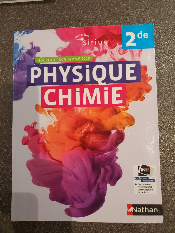 Physique Chimie 2de - Manuel scolaire - Nathan Seconde prog 2019 dans Manuels  à Ville de Montréal