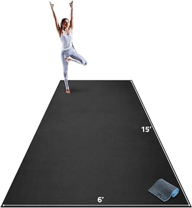 Gorilla Mat Premium Extra Large Yoga Mat – 15' x 6' x 8mm in Exercise Equipment in Mississauga / Peel Region