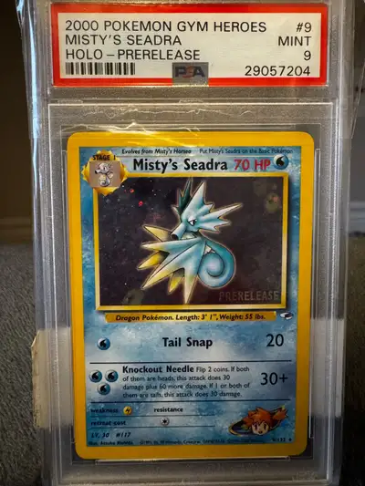 Pokemon Misty’s Seadra Pre-Release PSA 9, View more