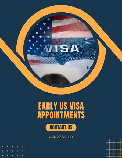 We provide early US visa appointments and US visa application services. Pay only after your appointm...